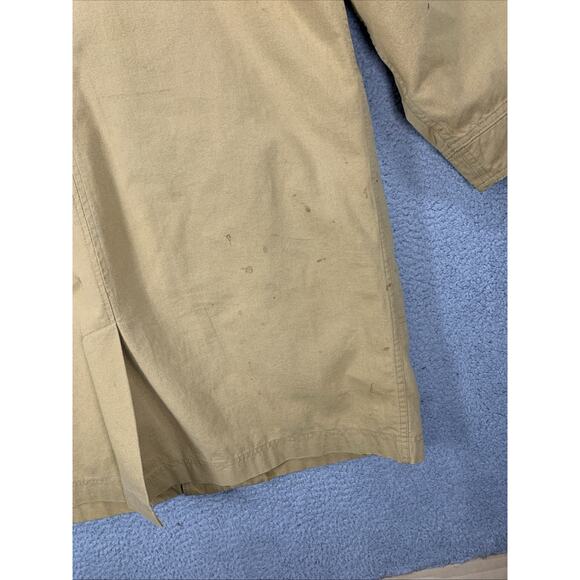 Vintage LL Bean Canvas Duster Long Chore Jacket Womens XL Deep Pile Fleece Aztec - Picture 15 of 16